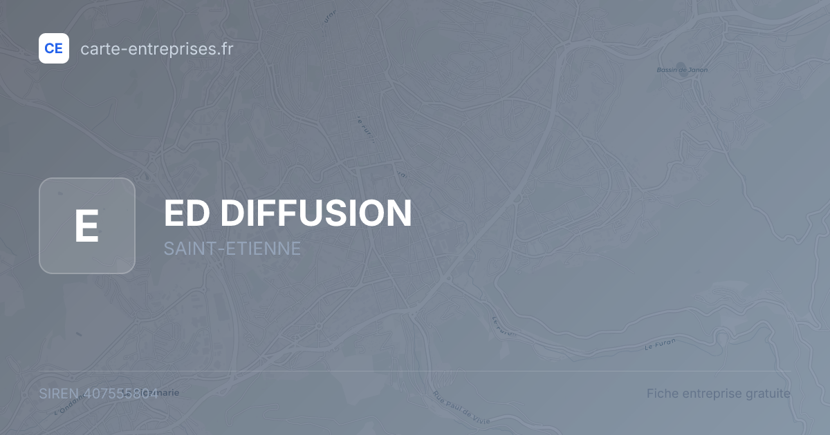 ED DIFFUSION — 407555804 — fiche entreprise