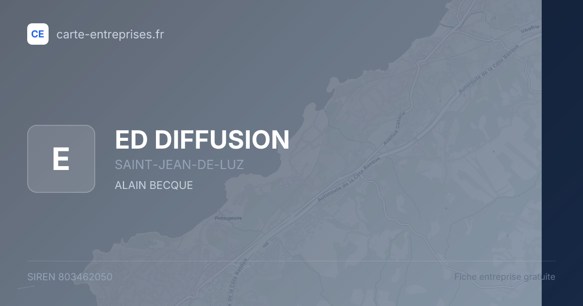 ED DIFFUSION — 803462050 — fiche entreprise