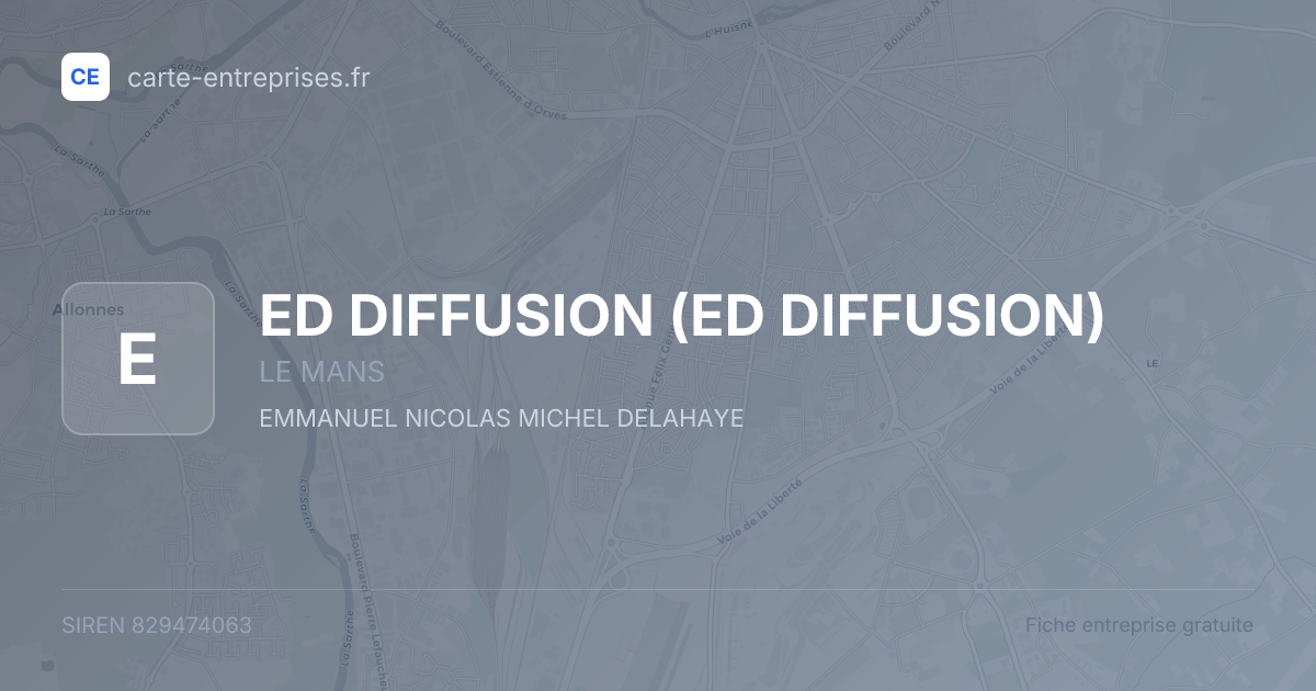 ED DIFFUSION — 829474063 — fiche entreprise