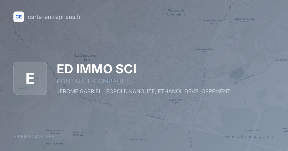 ED IMMO SCI — 504091968 — fiche entreprise