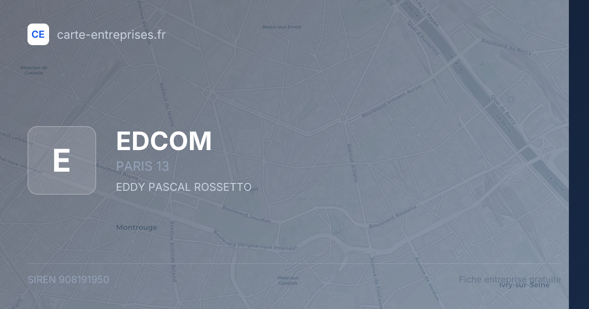 EDCOM — 908191950 — fiche entreprise