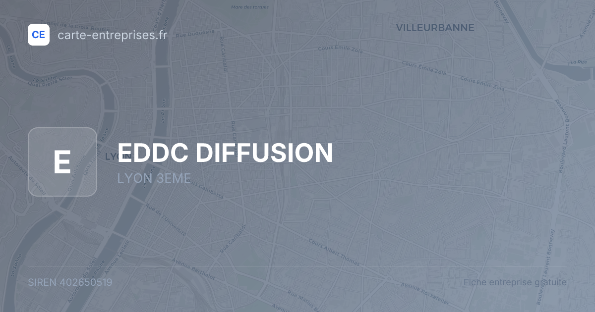 EDDC DIFFUSION — 402650519 — fiche entreprise