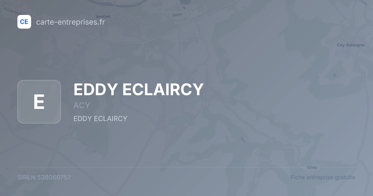 EDDY ECLAIRCY — 538060757 — fiche entreprise