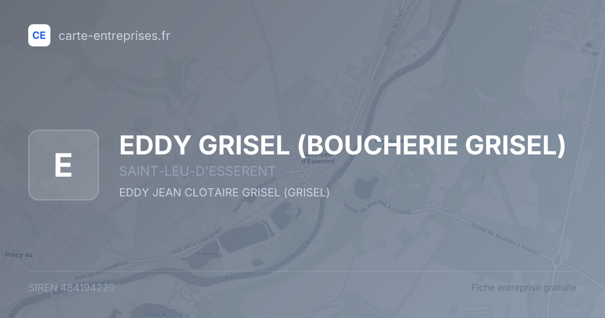 EDDY GRISEL (BOUCHERIE GRISEL) — 484194220 — fiche entreprise