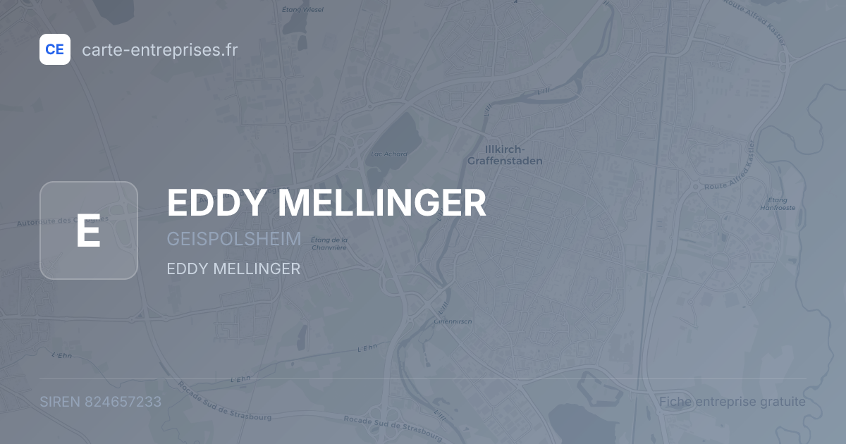 EDDY MELLINGER — 824657233 — fiche entreprise
