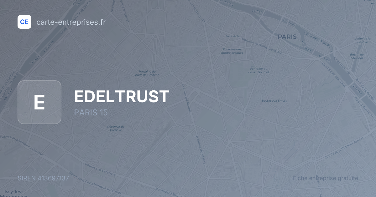 EDELTRUST — 413697137 — fiche entreprise