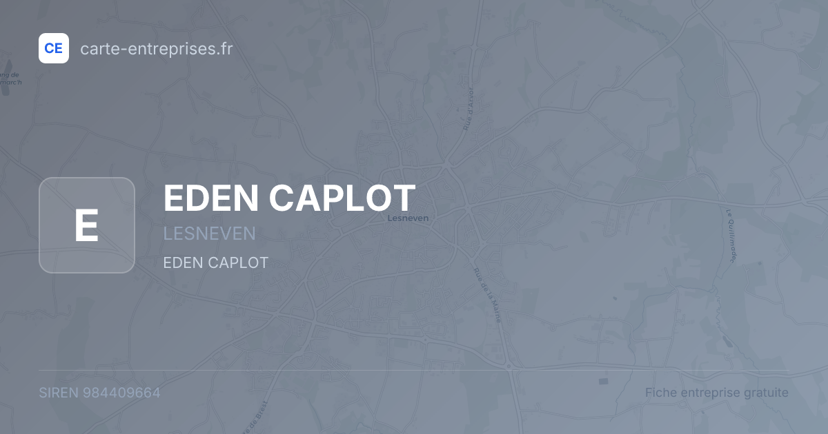 EDEN CAPLOT — 984409664 — fiche entreprise