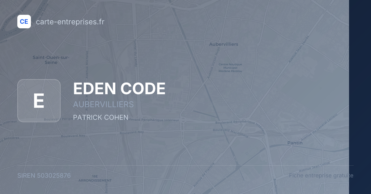EDEN CODE — 503025876 — fiche entreprise