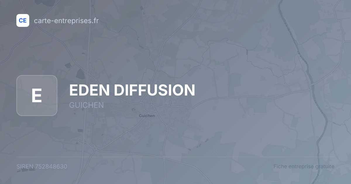 EDEN DIFFUSION — 752848630 — fiche entreprise