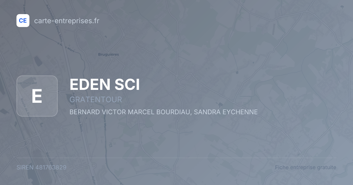 EDEN SCI — 481763829 — fiche entreprise