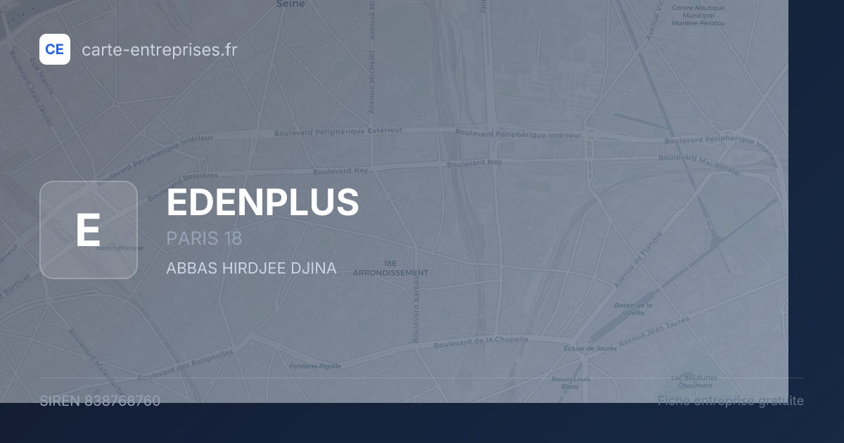 EDENPLUS — 838768760 — fiche entreprise