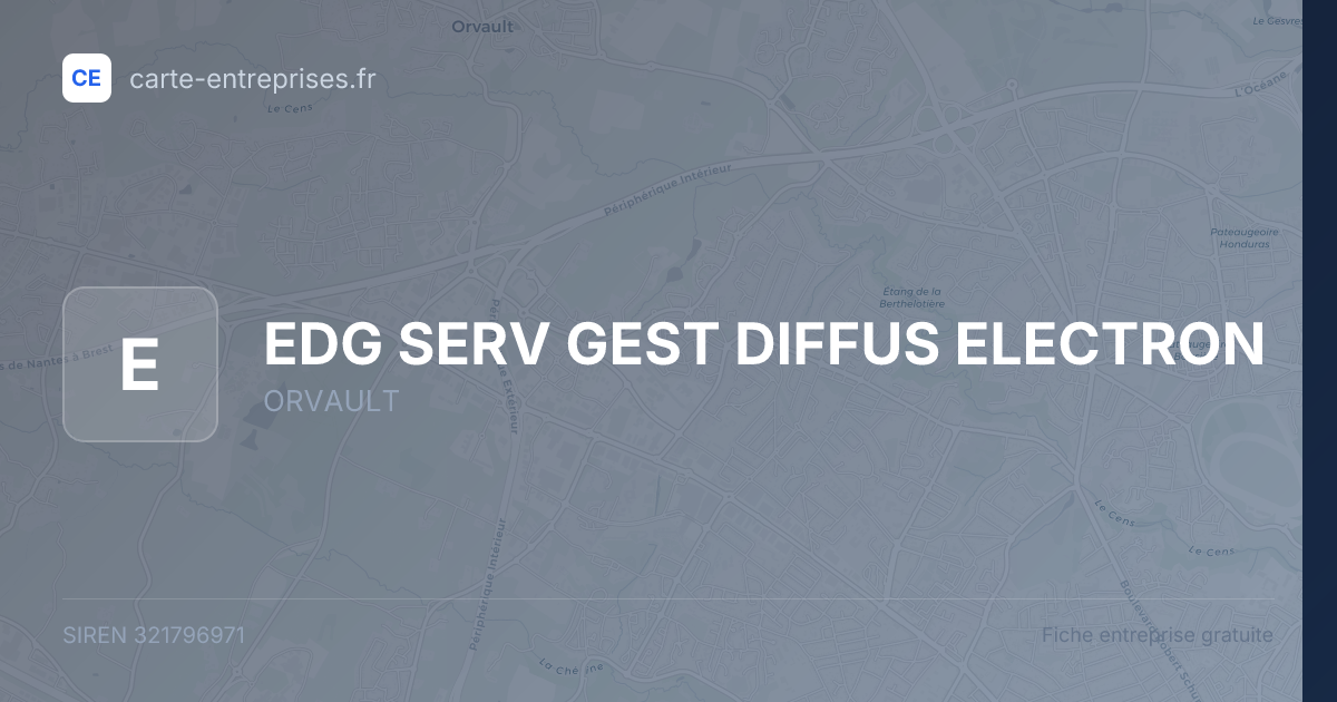 EDG SERV GEST DIFFUS ELECTRON — 321796971 — fiche entreprise
