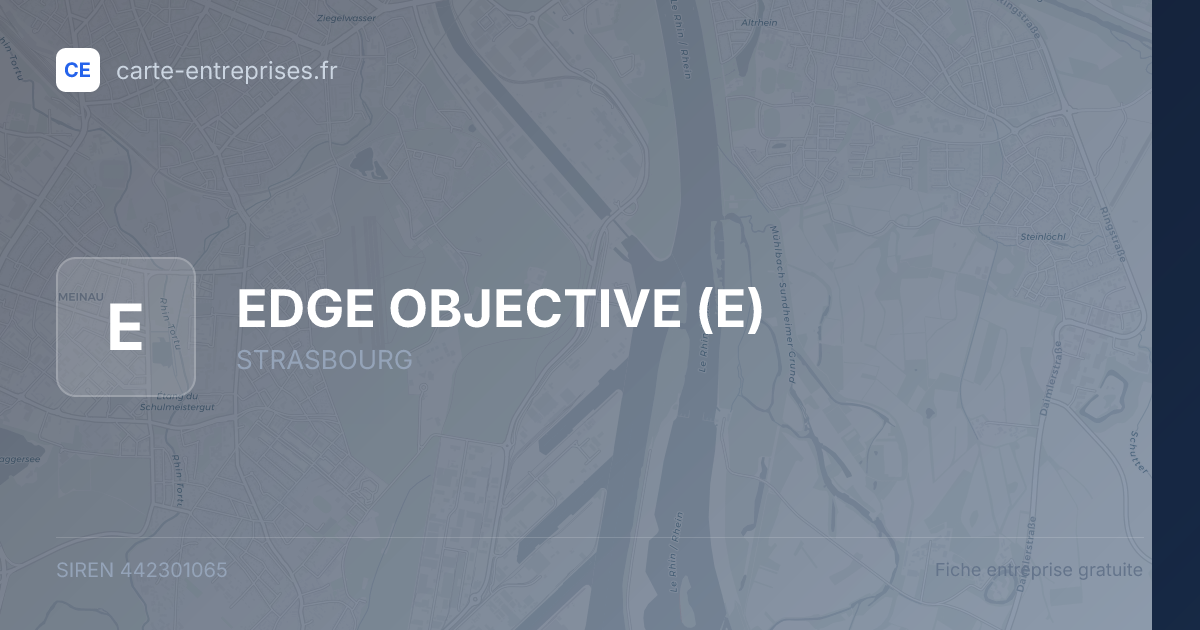 EDGE OBJECTIVE (E) — 442301065 — fiche entreprise