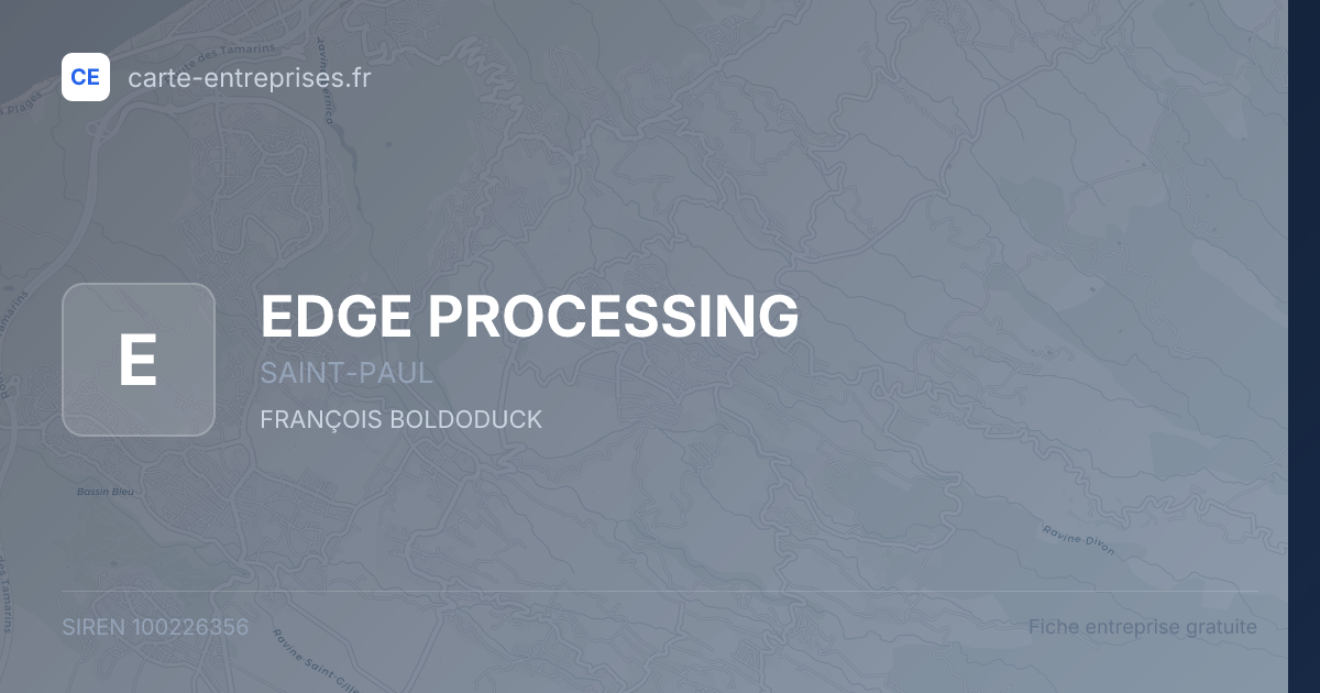EDGE PROCESSING — 100226356 — fiche entreprise
