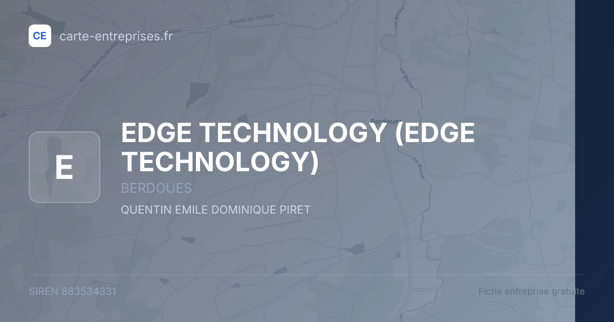 EDGE TECHNOLOGY — 883534331 — fiche entreprise