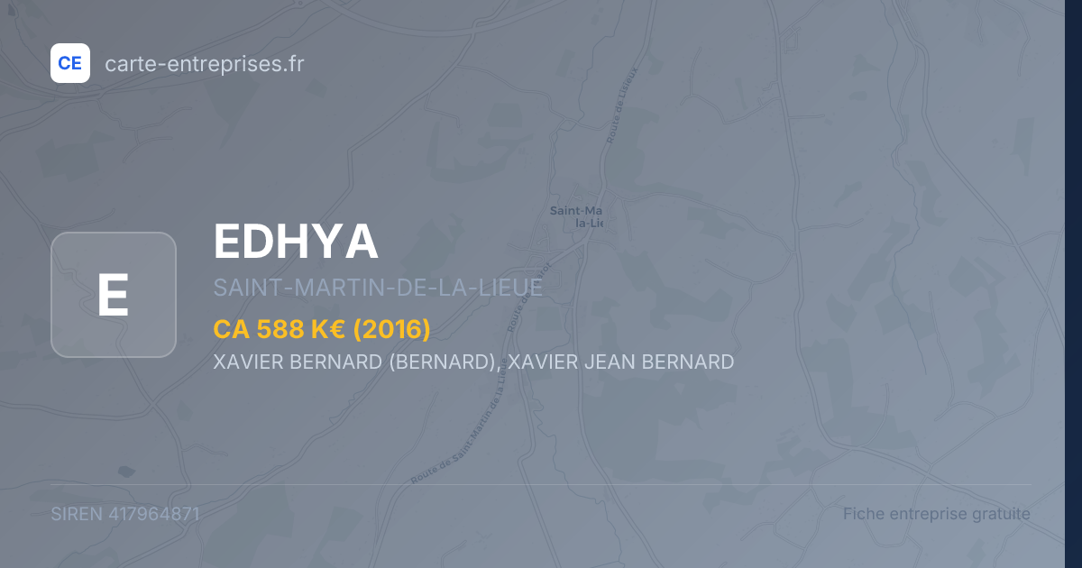 EDHYA — 417964871 — fiche entreprise