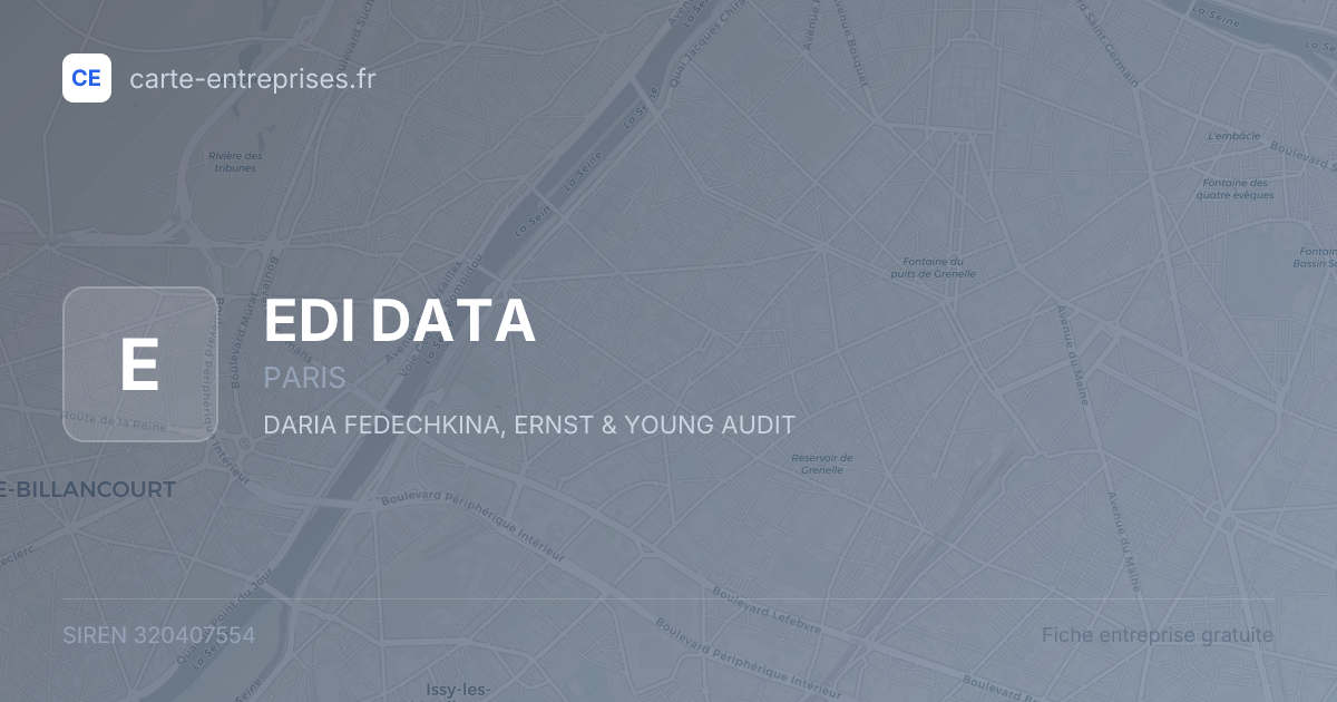 EDI DATA — 320407554 — fiche entreprise
