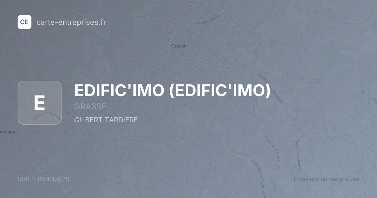 EDIFIC'IMO — 851617928 — fiche entreprise