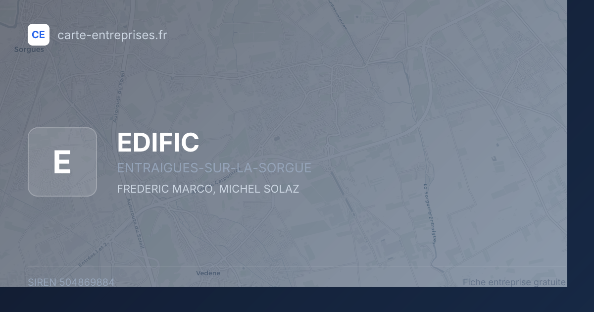 EDIFIC — 504869884 — fiche entreprise