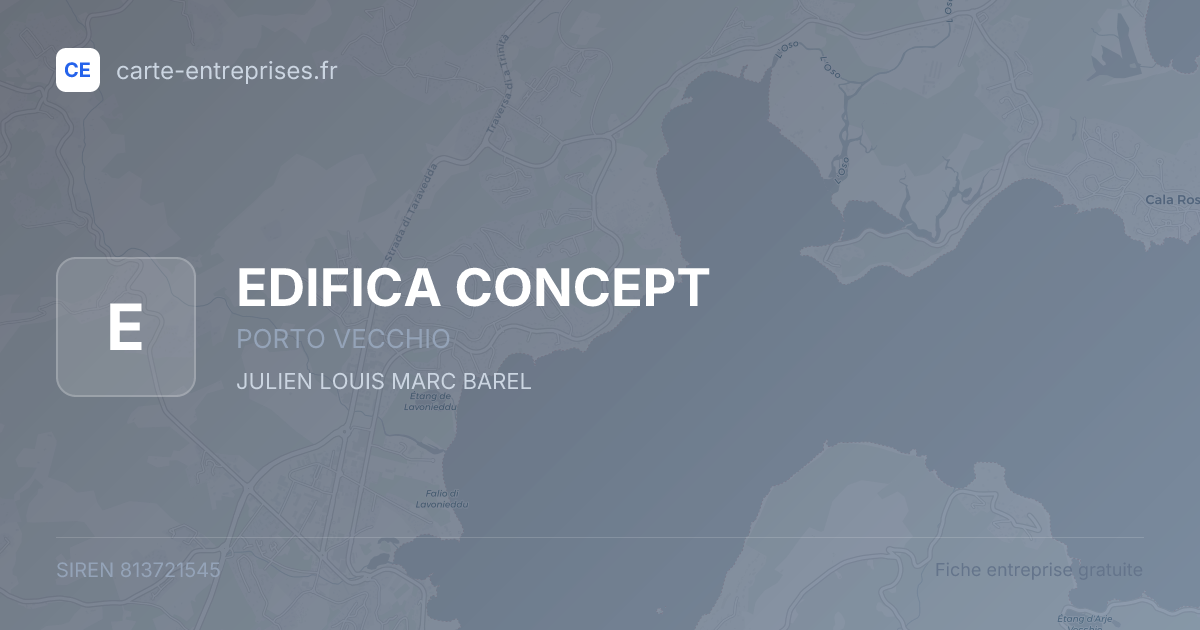 EDIFICA CONCEPT — 813721545 — fiche entreprise