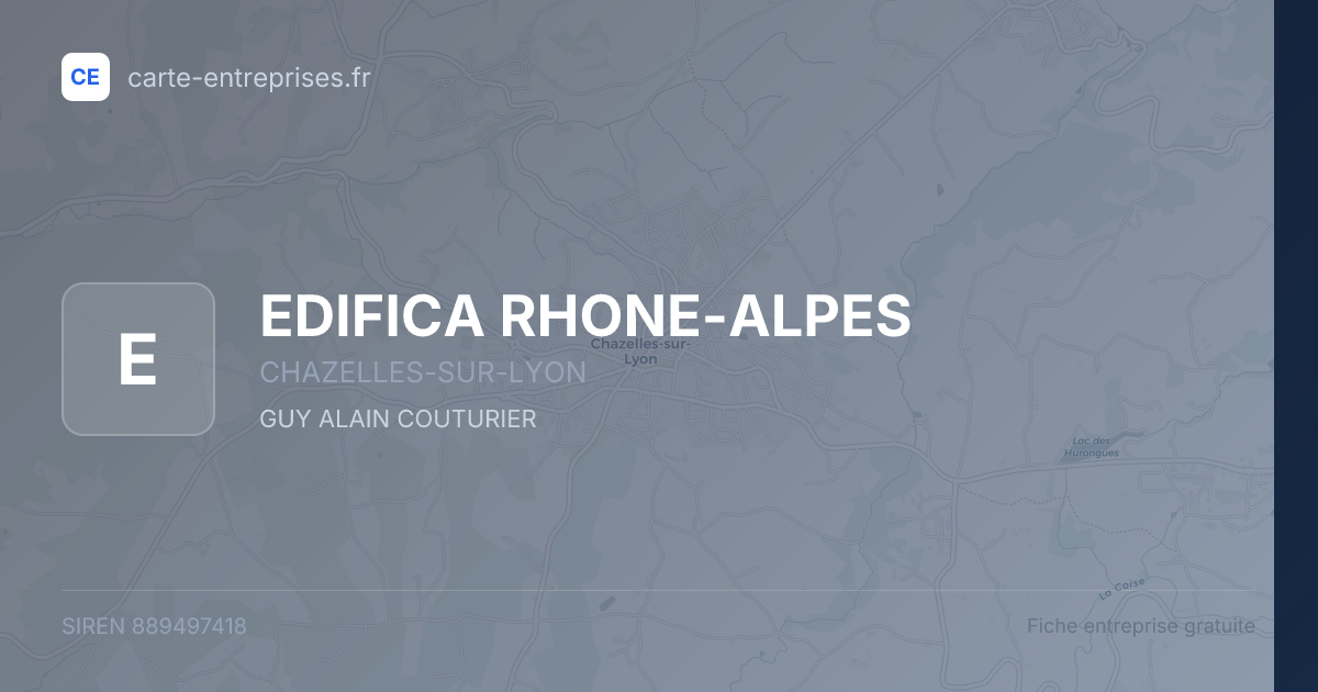 EDIFICA RHONE-ALPES — 889497418 — fiche entreprise