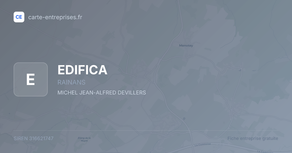 EDIFICA — 316621747 — fiche entreprise