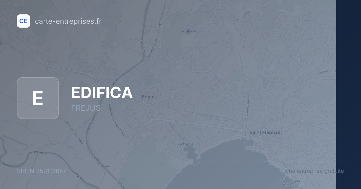 EDIFICA — 353113657 — fiche entreprise