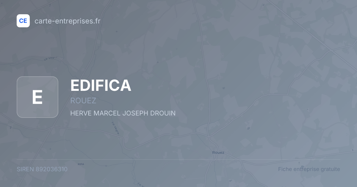 EDIFICA — 892036310 — fiche entreprise