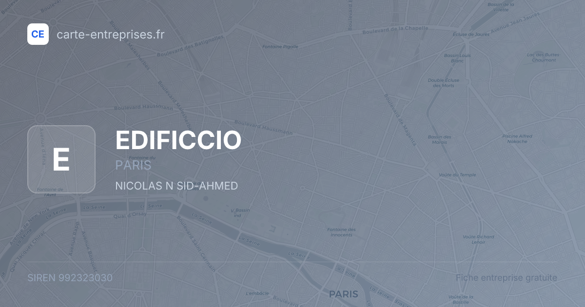 EDIFICCIO — 992323030 — fiche entreprise