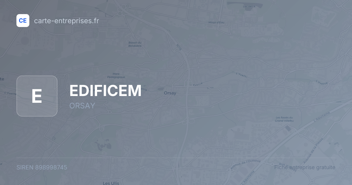 EDIFICEM — 898998745 — fiche entreprise