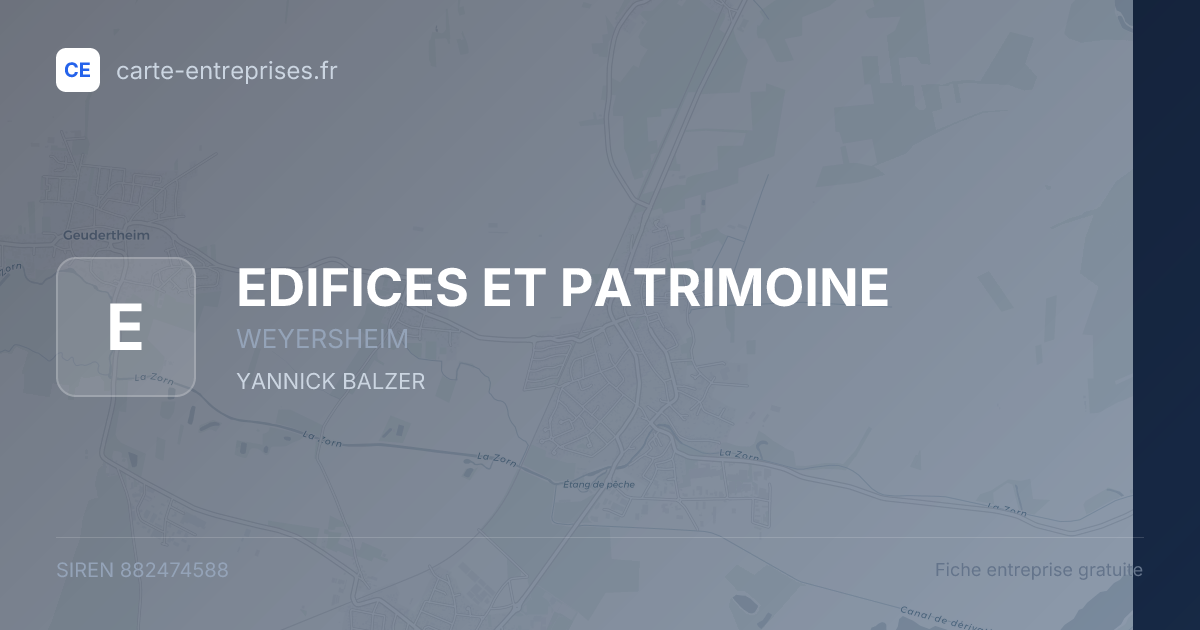 EDIFICES ET PATRIMOINE — 882474588 — fiche entreprise
