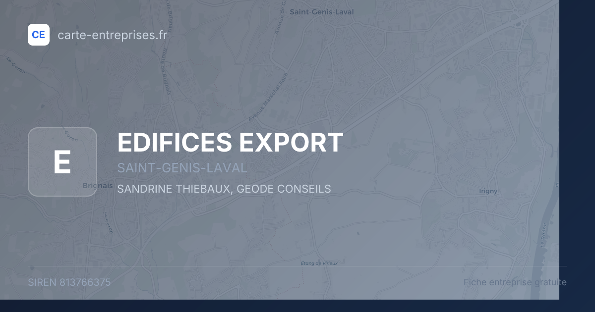 EDIFICES EXPORT — 813766375 — fiche entreprise