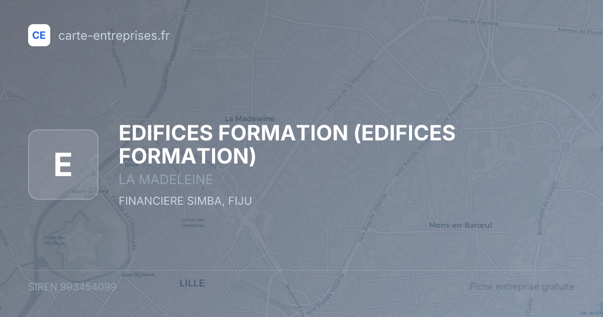 EDIFICES FORMATION — 993454099 — fiche entreprise