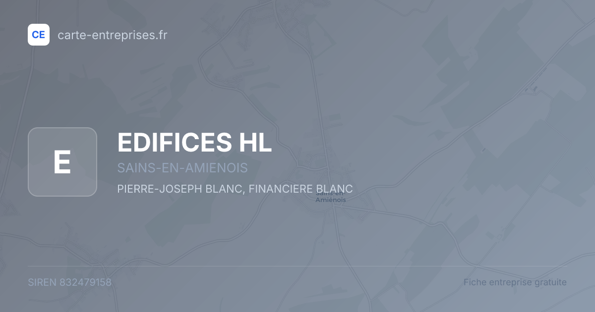 EDIFICES HL — 832479158 — fiche entreprise