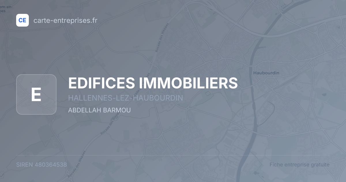 EDIFICES IMMOBILIERS — 480364538 — fiche entreprise