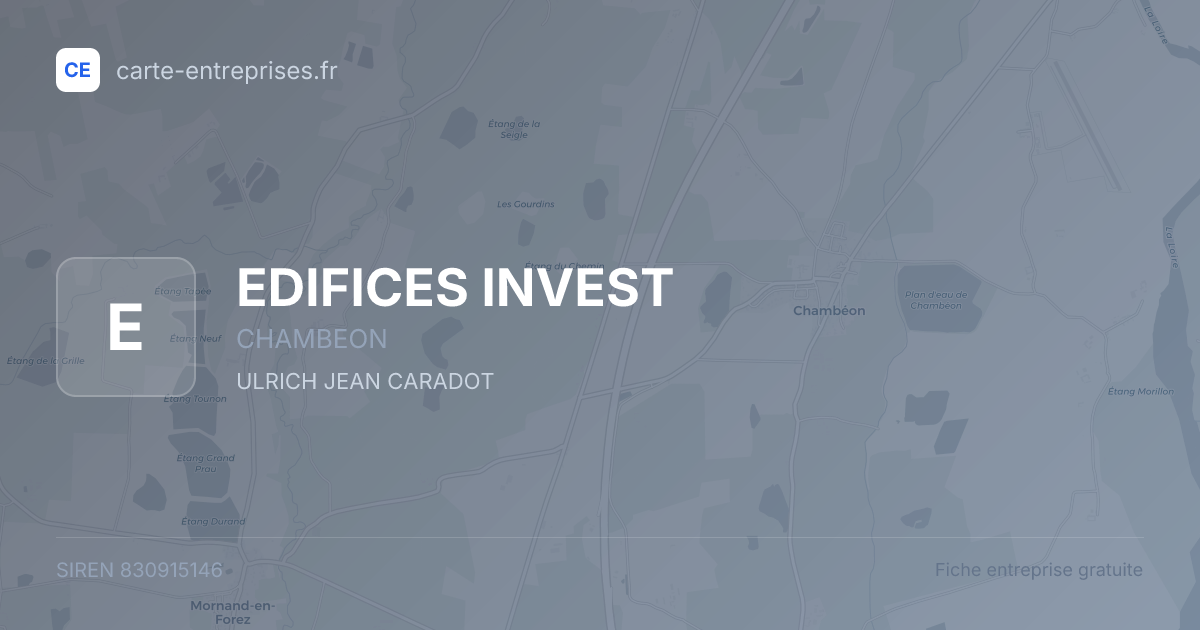 EDIFICES INVEST — 830915146 — fiche entreprise