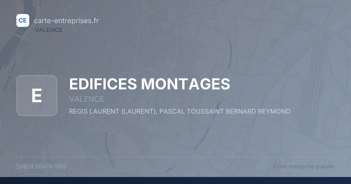 EDIFICES MONTAGES — 804747905 — fiche entreprise