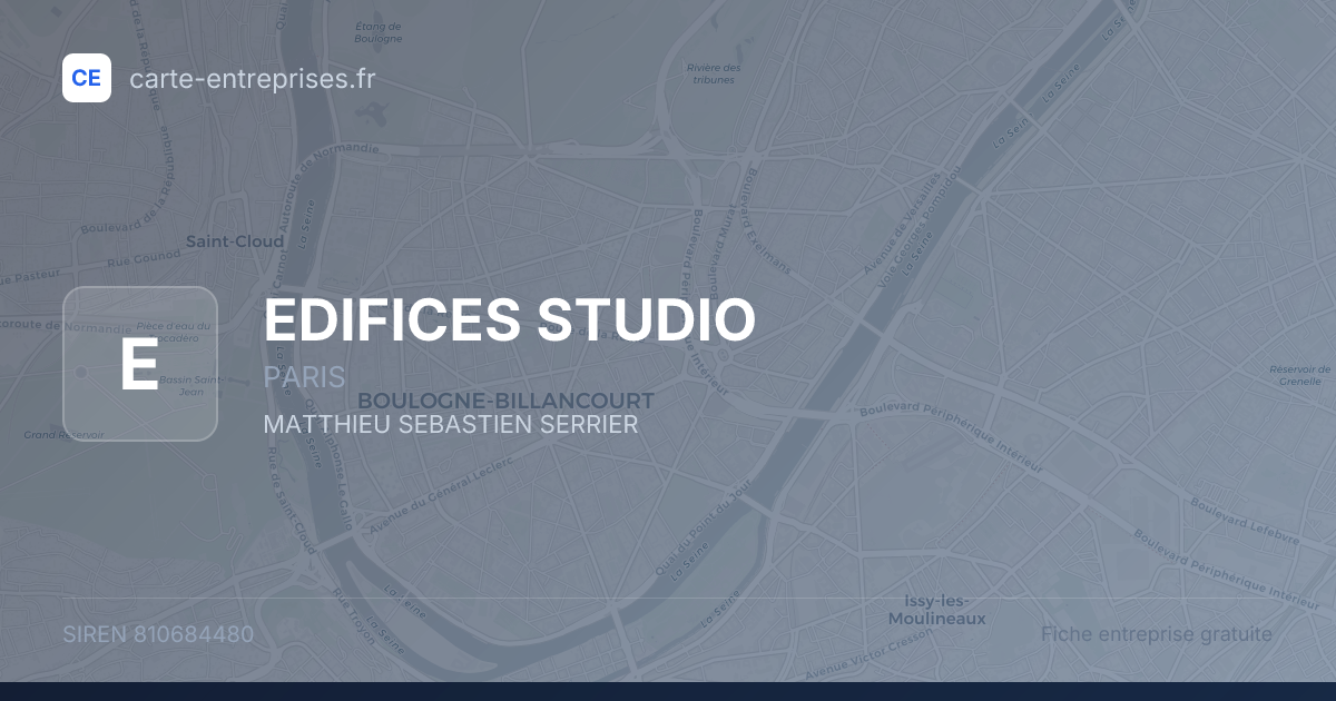 EDIFICES STUDIO — 810684480 — fiche entreprise