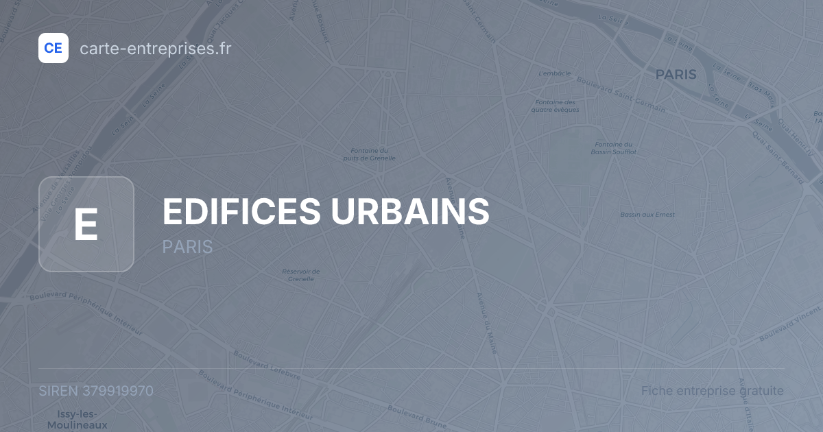 EDIFICES URBAINS — 379919970 — fiche entreprise