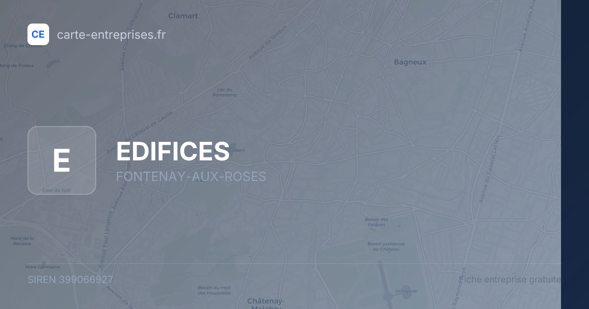EDIFICES — 399066927 — fiche entreprise