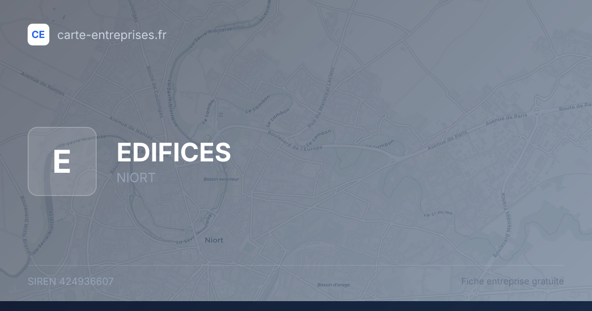EDIFICES — 424936607 — fiche entreprise