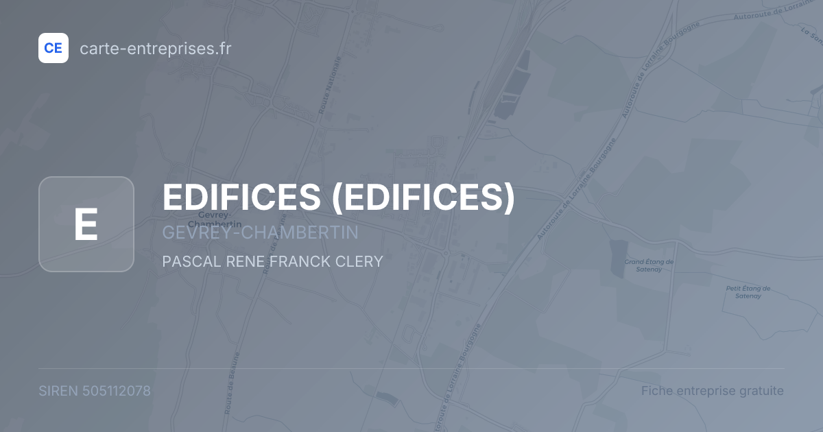 EDIFICES — 505112078 — fiche entreprise