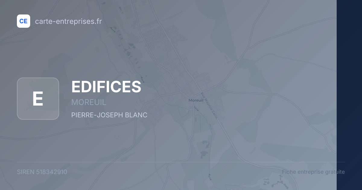 EDIFICES — 518342910 — fiche entreprise