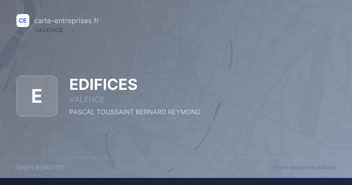 EDIFICES — 801441312 — fiche entreprise
