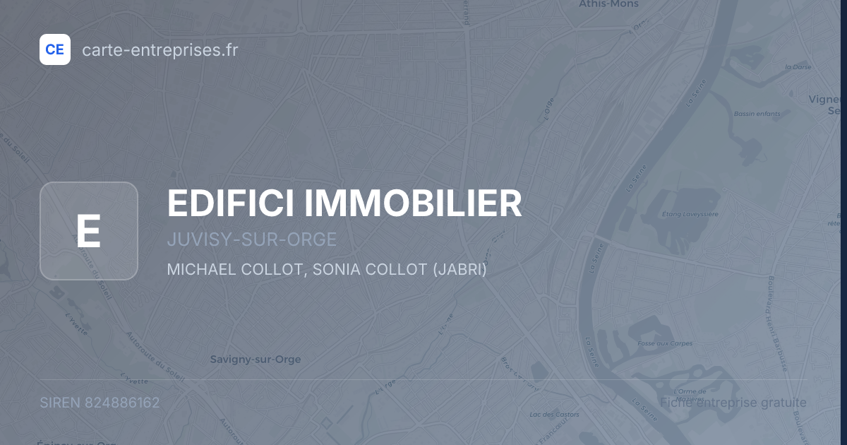 EDIFICI IMMOBILIER — 824886162 — fiche entreprise