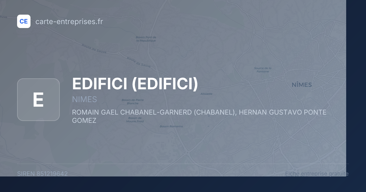 EDIFICI — 851219642 — fiche entreprise