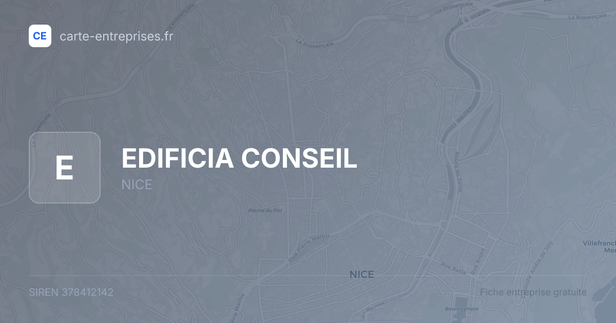 EDIFICIA CONSEIL — 378412142 — fiche entreprise