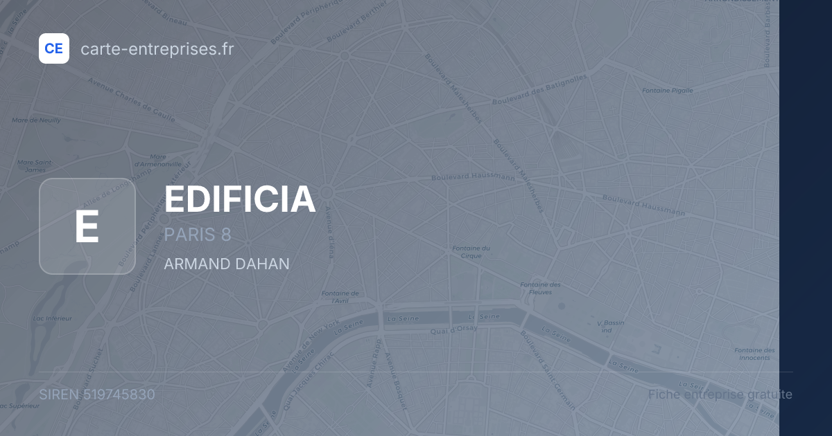 EDIFICIA — 519745830 — fiche entreprise