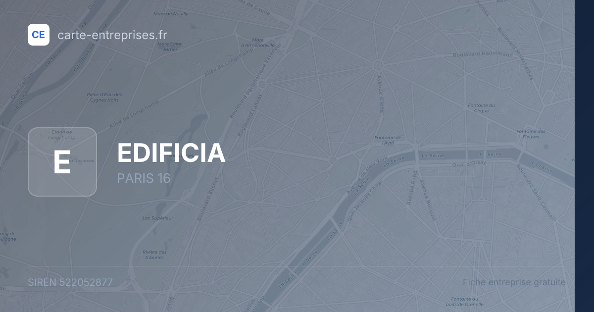 EDIFICIA — 522052877 — fiche entreprise