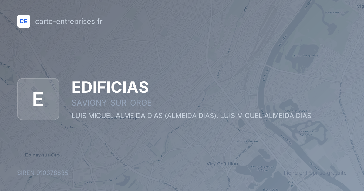 EDIFICIAS — 910378835 — fiche entreprise